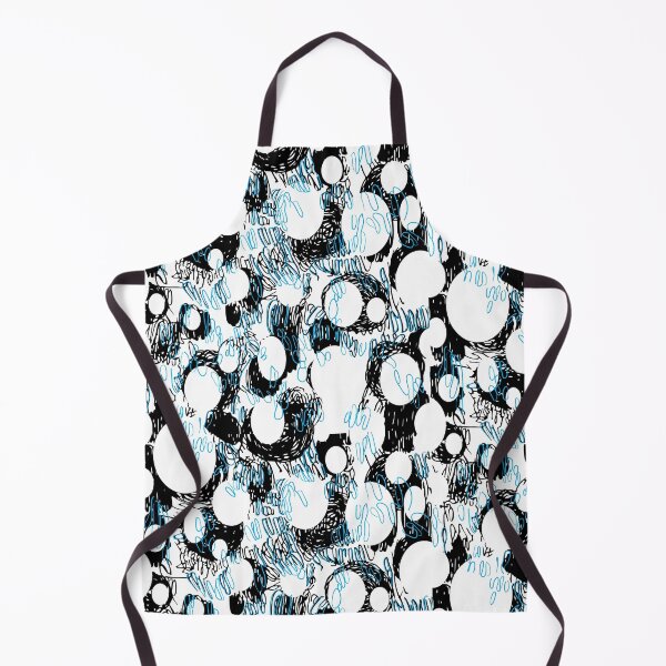 Item preview, Bold Abstract Circle Scribble Pattern – Black & Blue Hand-Drawn Art designed and sold by DOTandDASHinldn.