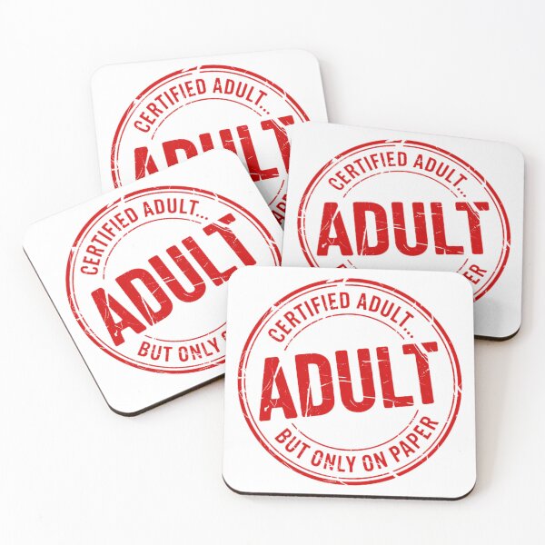 Item preview, Certified Adult Only On Paper Funny Stamp Graphic designed and sold by Amanda's Factory.