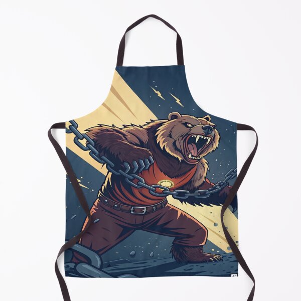 Item preview, Alpha Bear Unchained Digital Art – Snarling Muscle Beast with Glowing Eyes & High Contrast Power | YourRandomStore designed and sold by YourRandomStore.