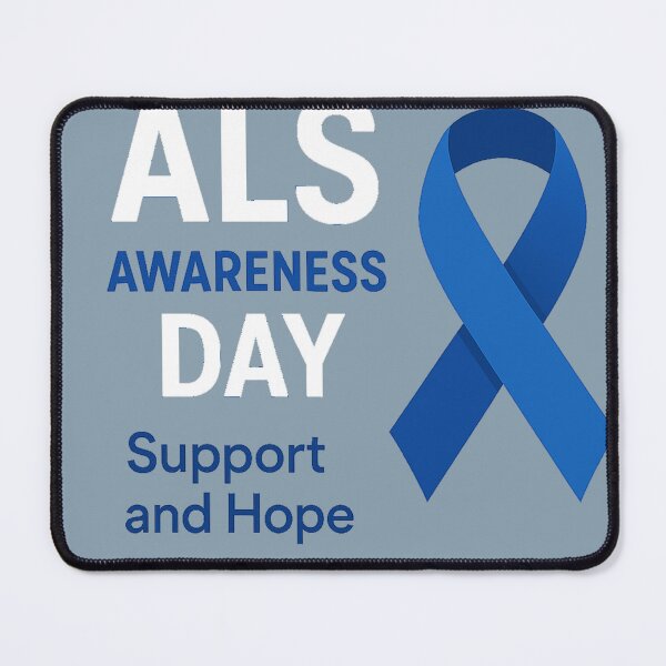Item preview, AL Advocacy support hope text blue ribbon designed and sold by  Mudikeys.