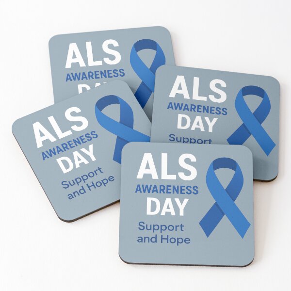 Item preview, AL Advocacy support hope text blue ribbon designed and sold by  Mudikeys.