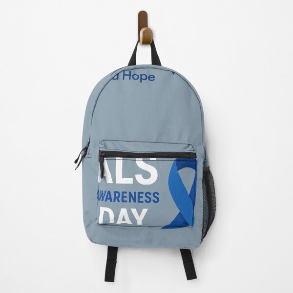 Item preview, AL Advocacy support hope text blue ribbon designed and sold by Mudikeys.