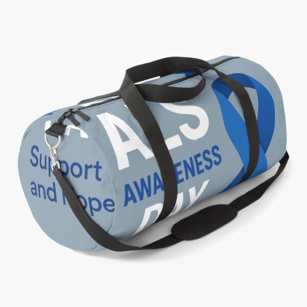 Item preview, AL Advocacy support hope text blue ribbon designed and sold by  Mudikeys.