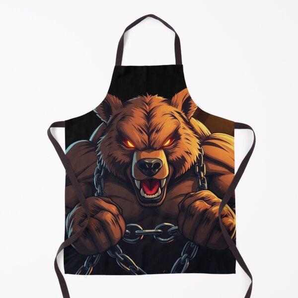 Item preview, Unstoppable Alpha Bear Breaking Chains – Glowing Eyes, Snarling Beast Digital Illustration | YourRandomStore designed and sold by YourRandomStore.