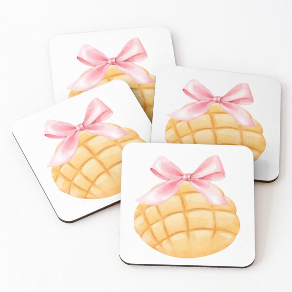 Item preview, Melon Pan with Pink Bow – Coquette Japanese Sweet Bread Watercolor Aesthetic designed and sold by DivinePassion.