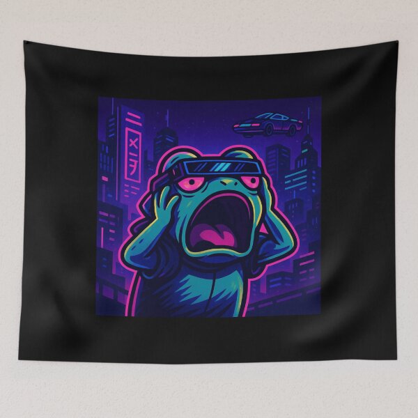 Item preview, Cyberpunk Screaming Froggy designed and sold by ALITOPRINCE.