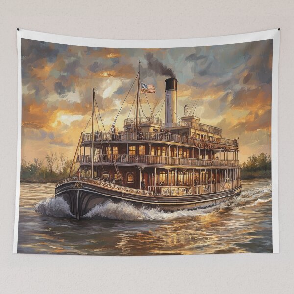 Item preview, Mississippi River paddle steamer Mark  riverboat designed and sold by JanChryzostom.