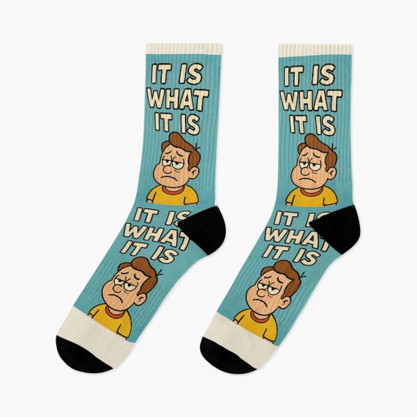 Item preview, It Is What It Is Sad Meme Cartoon designed and sold by memememescat.
