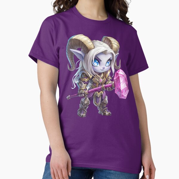 Vista previa del artículo con la obra «Draenei Yrel World of Warcraft Chibi», diseñado y vendido por MoranaRed.