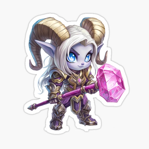 Aperçu de l'œuvre Draeneï Yrel World of Warcraft Chibi créée et vendue par MoranaRed.