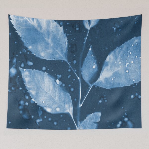 Item preview, Moody Leaf Specimen in Blue and White Cyanotype designed and sold by Janine Aykens.