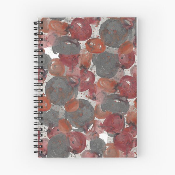 Item preview, Grey Red Orange Bubble Splat Hand Painted Abstract Watercolor  designed and sold by GenAumonier.