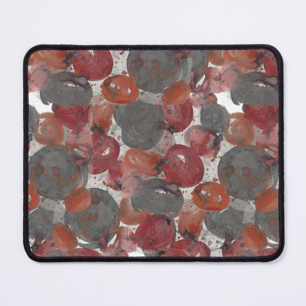 Item preview, Grey Red Orange Bubble Splat Hand Painted Abstract Watercolor designed and sold by GenAumonier.