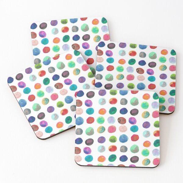 Item preview, Multicolor Gradient Polka Dots Hand Painted Abstract Watercolor designed and sold by GenAumonier.
