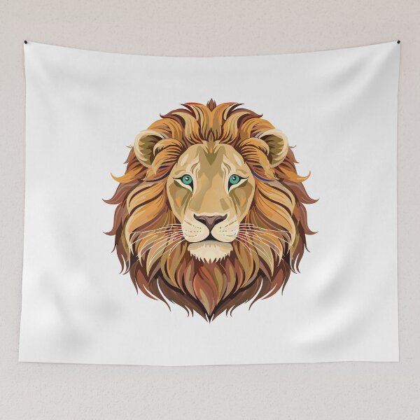 Item preview, Portrait lion head front view, (Panthera leo) designed and sold by Danler.