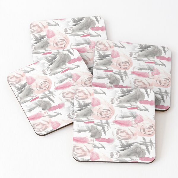 Item preview, Wilted Roses Muted Pink Grey Hand Painted Abstract Watercolor designed and sold by GenAumonier.