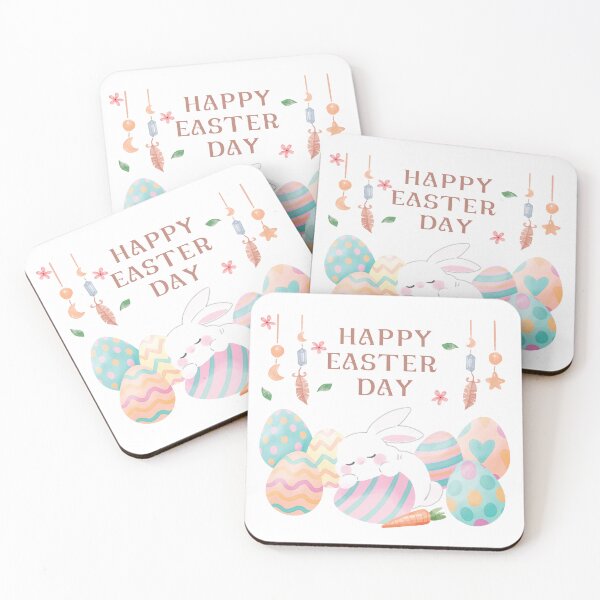 Item preview, Happy easter day cute bunny sleeping in the middle of eggs designed and sold by Ink_It.