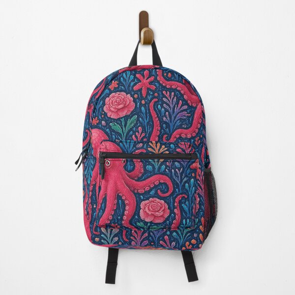 Item preview, Whimsical Underwater Octopus Pattern – Coral Sea Life & Roses Design designed and sold by Gold Turtle  Lina.