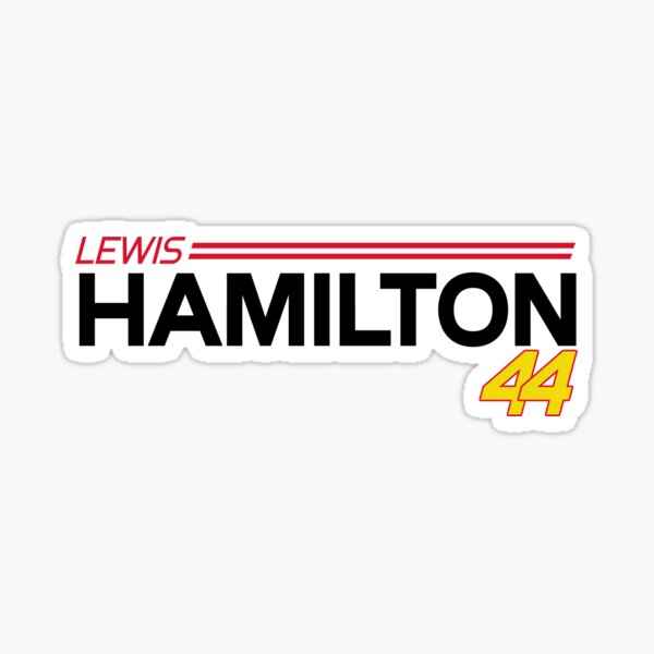 Vista previa del artículo con la obra «Lewis Hamilton Bold Black 44 Art - Gráfico de piloto de F1 | Nombre y número de carrera», diseñado y vendido por Studio F1Grid.