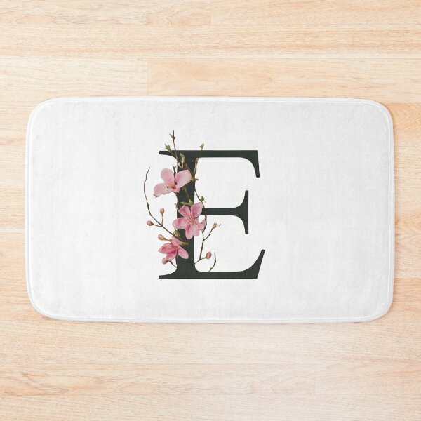 Item preview, Elegant Floral Letter E - Botanical Typography with Pink Blossoms designed and sold by Psycho-Crazy.