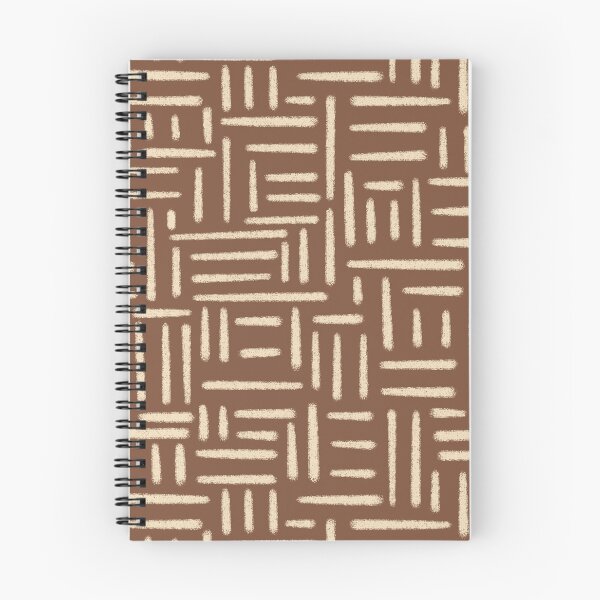 Item preview, Textured Cream Lines on Warm Brown – Modern Boho designed and sold by KelseyNY.