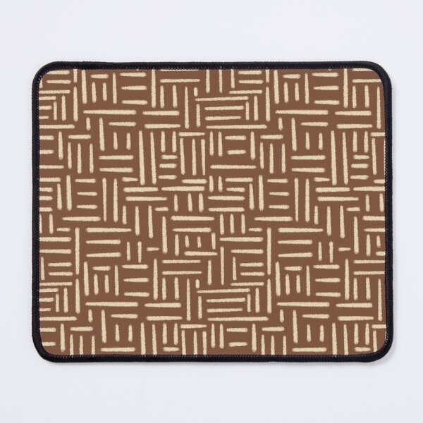 Item preview, Textured Cream Lines on Warm Brown – Modern Boho designed and sold by KelseyNY.