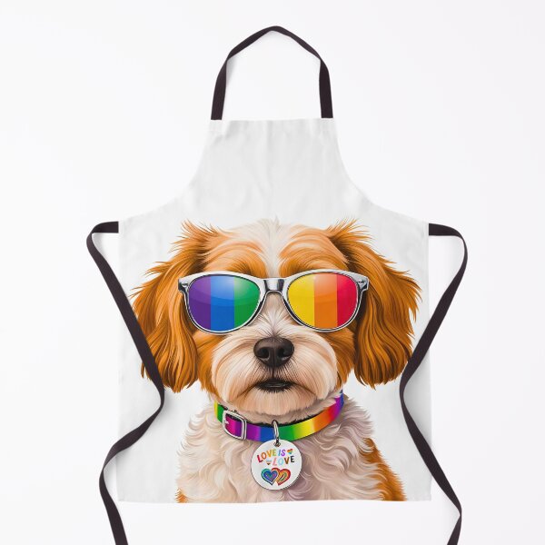 Item preview, Pride Maltipoo – LGBTQ Dog Art with Rainbow Sunglasses & "Love is Love" Collar designed and sold by Fredster1966.