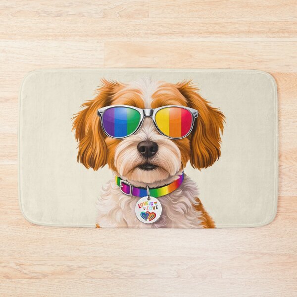 Item preview, Pride Maltipoo – LGBTQ Dog Art with Rainbow Sunglasses & "Love is Love" Collar designed and sold by Fredster1966.