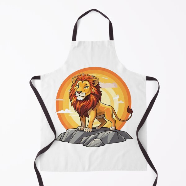 Item preview, Lion standing on a rock with the sun in the background, (Panthera leo) designed and sold by Danler.