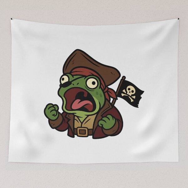 Item preview, Pirate Froggy Screams Ahoy! designed and sold by ALITOPRINCE.