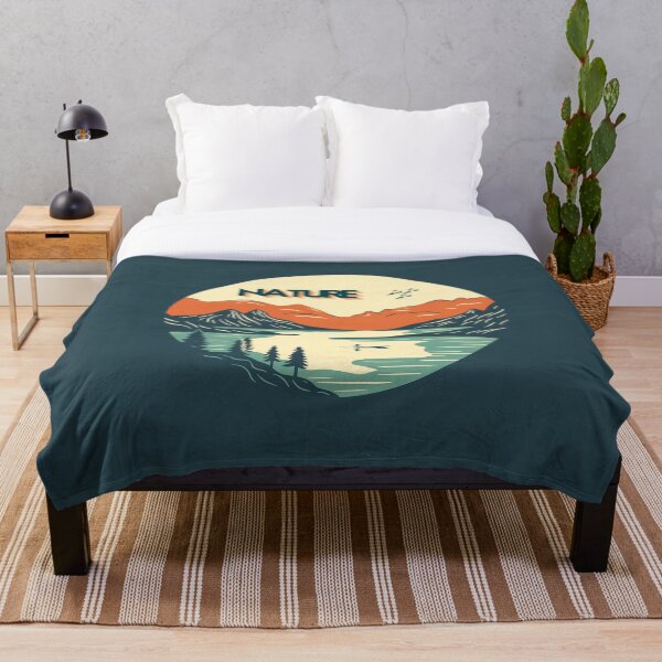 Artikelvorschau, Nature Lake View – Outdoor-Angeln im Retro-Stil & Bergdesign für Naturliebhaber entworfen und verkauft von ElixirCraft.
