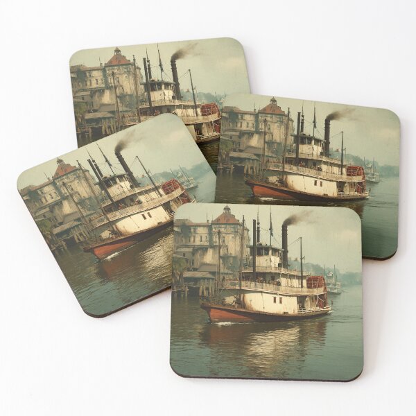 Item preview, Steamboat on the Danube(Donau) River, landscape designed and sold by JanChryzostom.