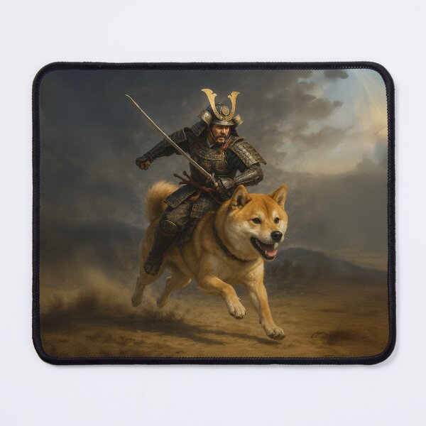 Item preview, Samurai Charge – Honor Rides a Shiba Inu designed and sold by Fornax-ART.