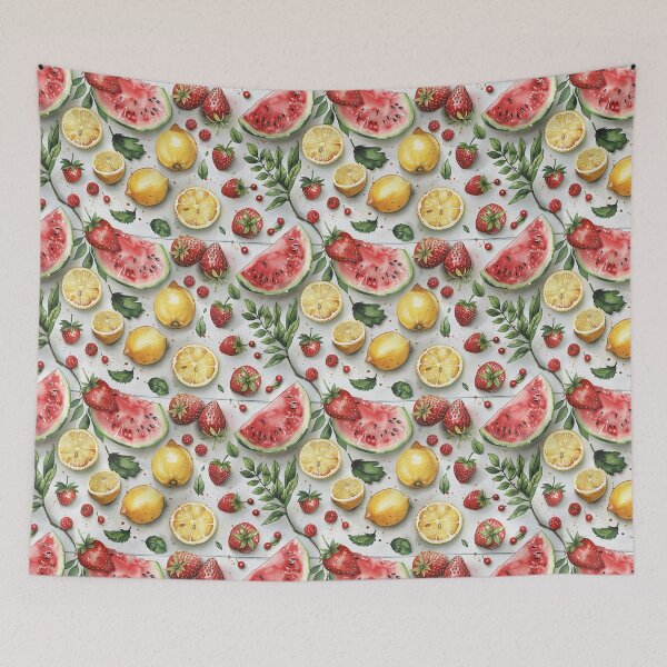 Item preview, Watercolor Summer Fruit Medley Art designed and sold by NTGUILTY.