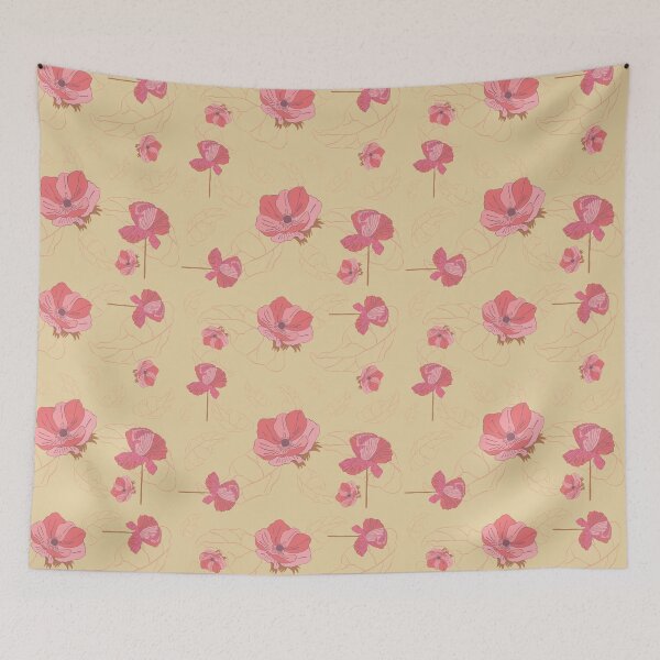 Item preview, Poppies in coral designed and sold by ElianaCarla.