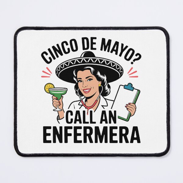 Item preview, Cinco de Mayo Nurse – Call an Enfermera Funny Retro Design designed and sold by Fragy72.