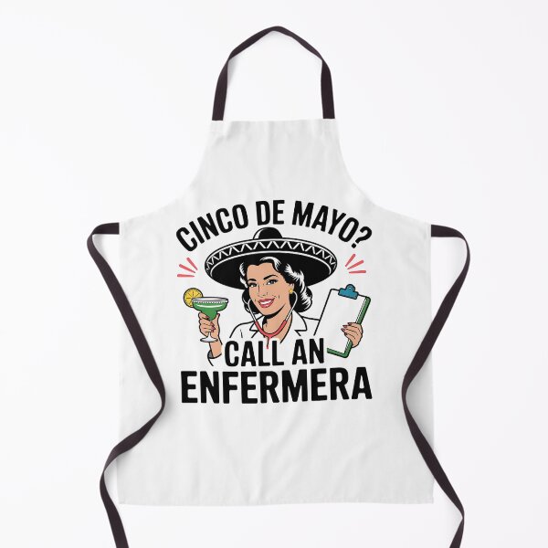Item preview, Cinco de Mayo Nurse – Call an Enfermera Funny Retro Design designed and sold by Fragy72.