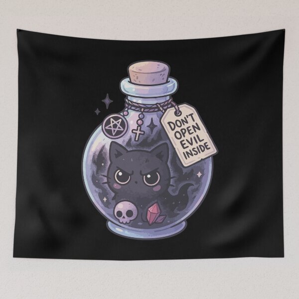 Item preview, Kawaii Pure Evil Cat Inside Pastel Goth designed and sold by TomFrontierArt.