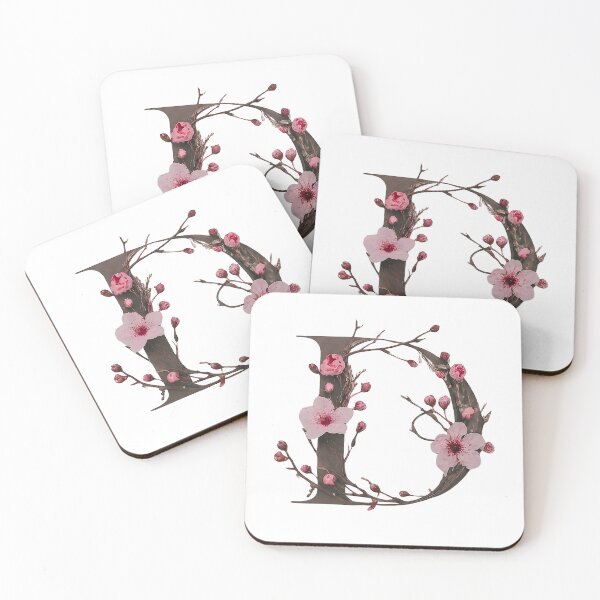 Item preview, Elegant Floral Letter D - Botanical Art Print designed and sold by Psycho-Crazy.