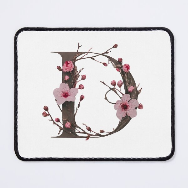 Item preview, Elegant Floral Letter D - Botanical Art Print designed and sold by Psycho-Crazy.