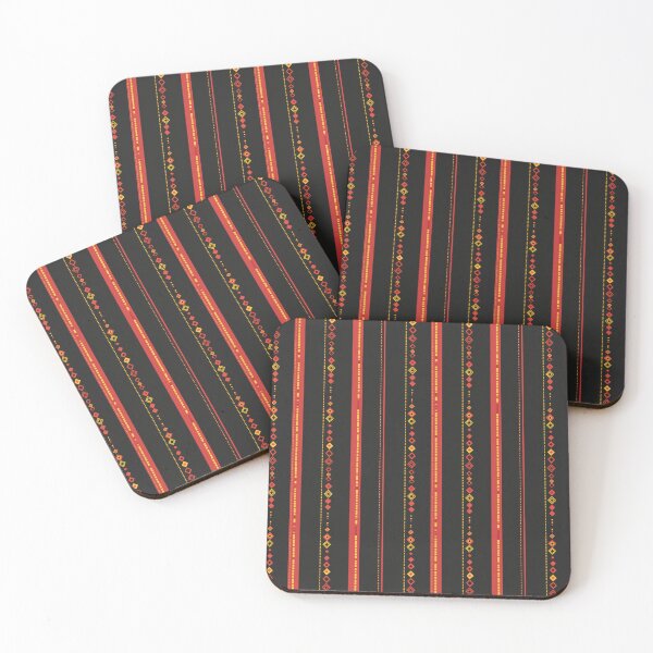 Item preview, Geometric line pattern in red, yellow and black designed and sold by Ninjolo.