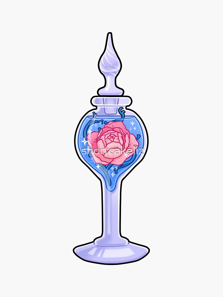 Thumbnail 3 of 3, Sticker, Flower Bottle designed and sold by shortcakeliz.