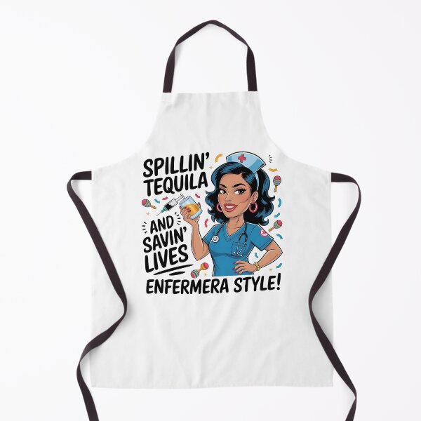 Item preview, Funny Cinco de Mayo Nurse – Spillin’ Tequila Enfermera Style Design designed and sold by Fragy72.