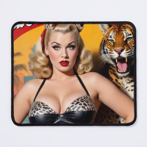 Item preview, Curvy Blonde Cheetah Pin Up designed and sold by MissSaylor.