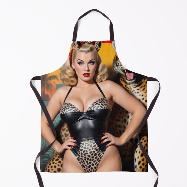 Aperçu de l'œuvre Pin-up guépard blonde aux courbes généreuses créée et vendue par MissSaylor.