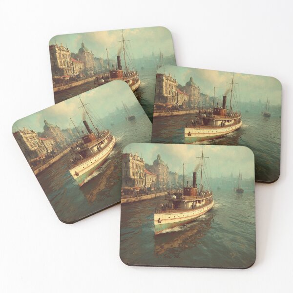 Item preview, Steamboat on the Danube(Donau) River, landscape designed and sold by JanChryzostom.