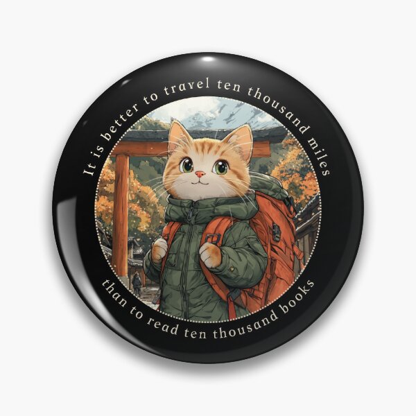 Artikelvorschau, Backpacker Katzen Shirt, Lustiges Katzen Shirt entworfen und verkauft von Sleepy Cat Design.
