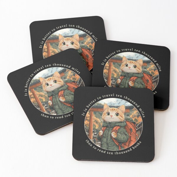 Artikelvorschau, Backpacker Katzen Shirt, Lustiges Katzen Shirt entworfen und verkauft von Sleepy Cat Design.