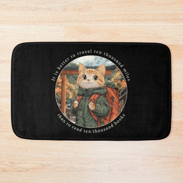 Item preview, Backpacker Cat Shirt, Funny Cat Shirt designed and sold by Sleepy Cat Design.