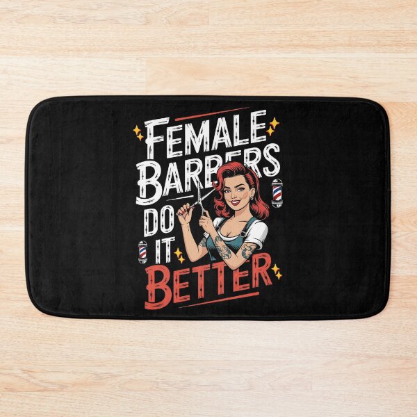 Item preview, Funny Barber Female Barbers Do It Better designed and sold by ArtByKatti.